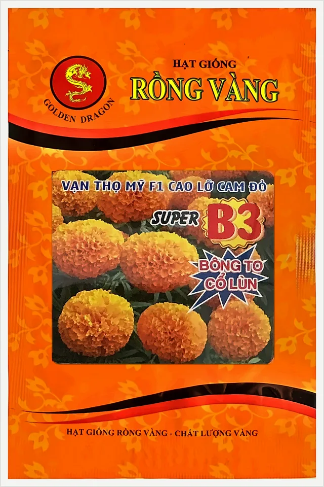 Bao bì Vạn Thọ Mỹ F1 Cao Lỡ Cam Đỏ Super B3