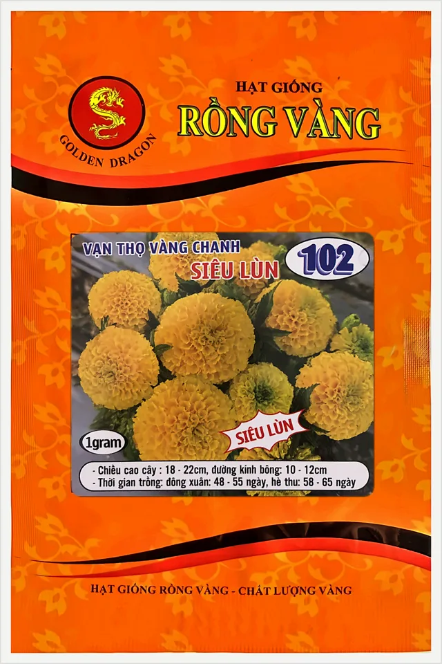Bao bì Vạn Thọ Siêu Lùn Vàng Chanh 102